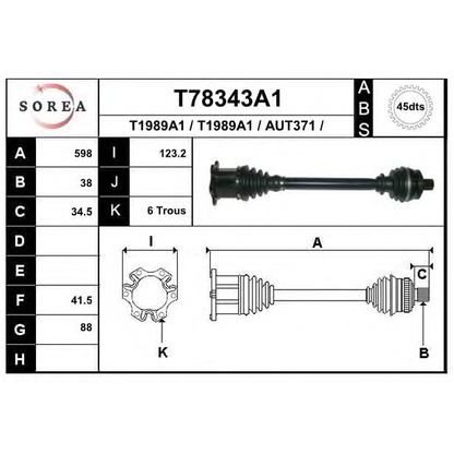 Foto Albero motore/Semiasse EAI T78343A1