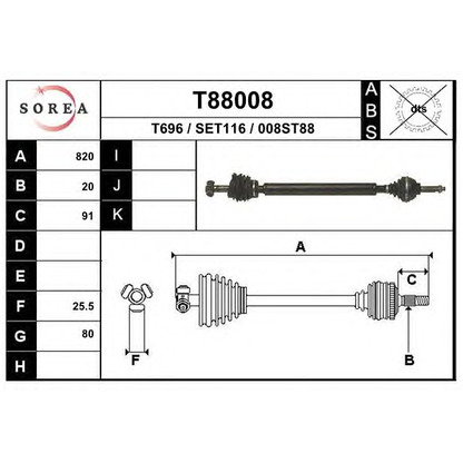 Foto Albero motore/Semiasse EAI T88008