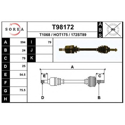 Foto Albero motore/Semiasse EAI T98172