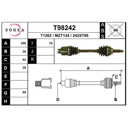 Zdjęcie Wał napędowy EAI T98242