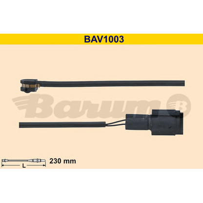 Photo Warning Contact, brake pad wear BARUM BAV1003