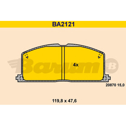 Photo Kit de plaquettes de frein, frein à disque BARUM BA2121