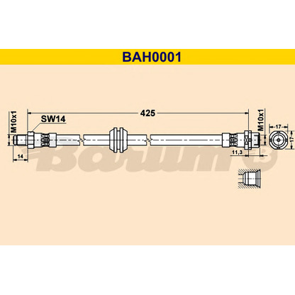 Foto Tubo flexible de frenos BARUM BAH0001