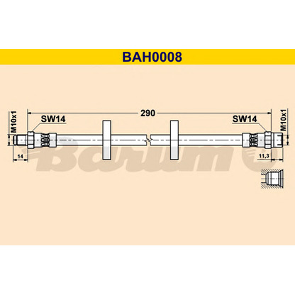 Foto Tubo flexible de frenos BARUM BAH0008