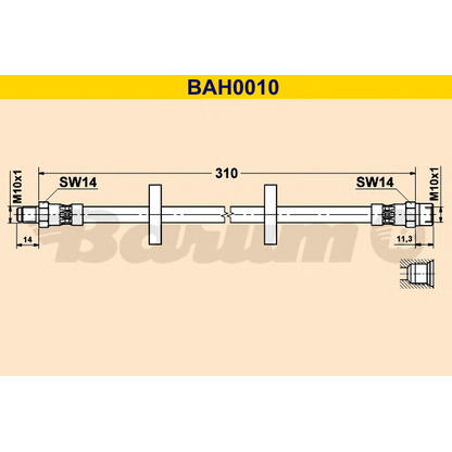 Zdjęcie Przewód hamulcowy elastyczny BARUM BAH0010