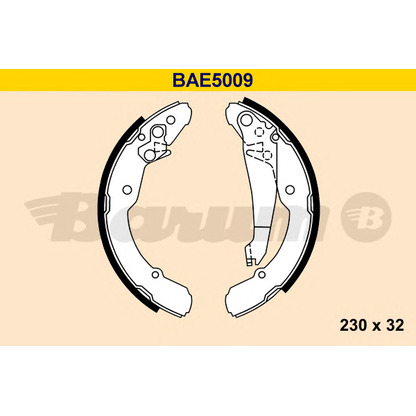 Foto Juego de zapatas de frenos BARUM BAE5009