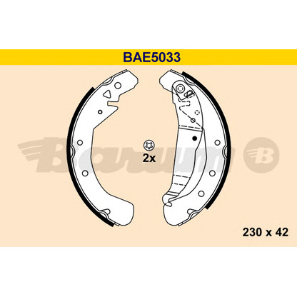 Foto Bremsbackensatz BARUM BAE5033