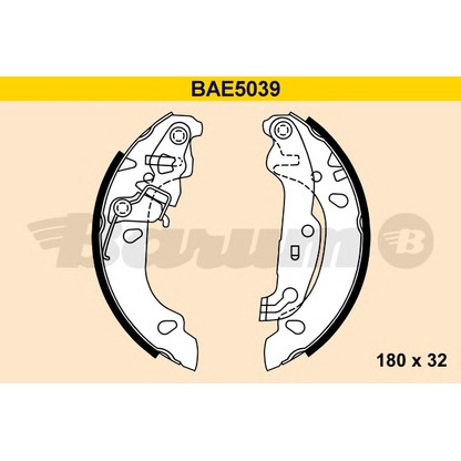 Zdjęcie Zesatw szczęk hamulcowych BARUM BAE5039