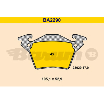 Foto Juego de pastillas de freno BARUM BA2290