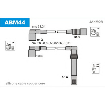 Foto Juego de cables de encendido JANMOR ABM44