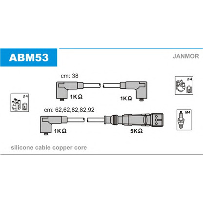 Photo Kit de câbles d'allumage JANMOR ABM53