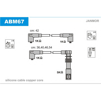 Foto Kit cavi accensione JANMOR ABM67