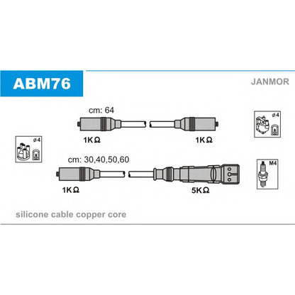 Foto Zündleitungssatz JANMOR ABM76