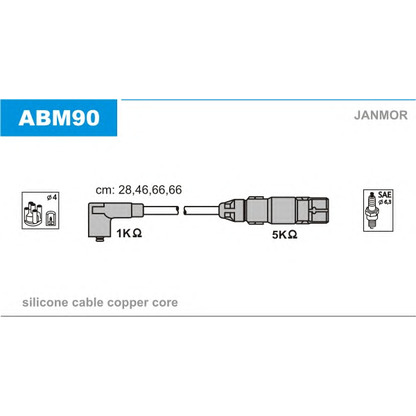 Photo Kit de câbles d'allumage JANMOR ABM90