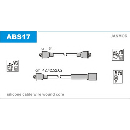 Foto Juego de cables de encendido JANMOR ABS17