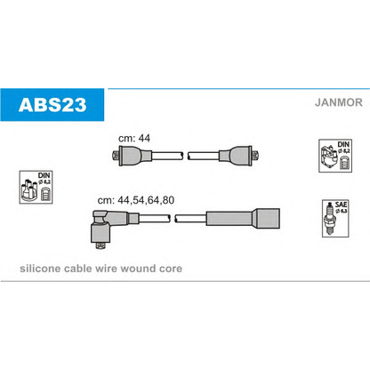 Photo Kit de câbles d'allumage JANMOR ABS23