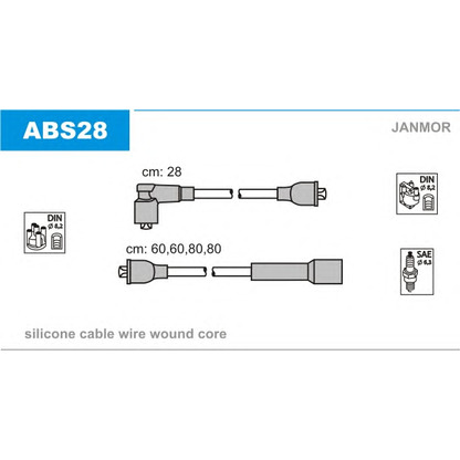 Foto Zündleitungssatz JANMOR ABS28