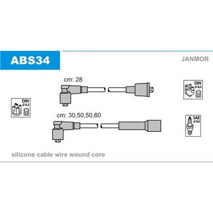 Foto Zündleitungssatz JANMOR ABS34