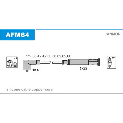 Foto Kit cavi accensione JANMOR AFM64