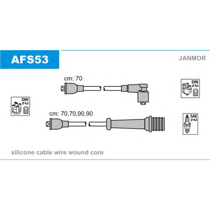 Фото Комплект проводов зажигания JANMOR AFS53