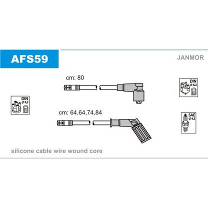 Photo Kit de câbles d'allumage JANMOR AFS59