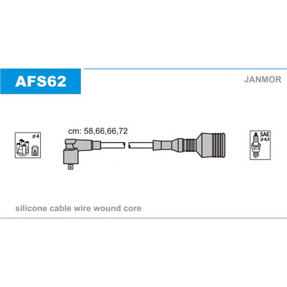 Фото Комплект проводов зажигания JANMOR AFS62