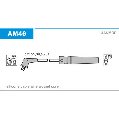 Photo Kit de câbles d'allumage JANMOR AM46