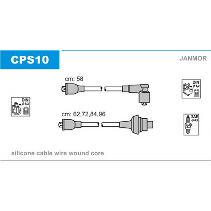 Photo Kit de câbles d'allumage JANMOR CPS10