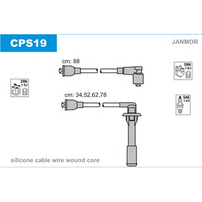 Photo Kit de câbles d'allumage JANMOR CPS19