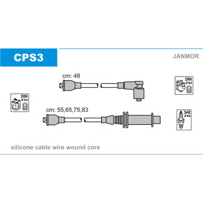 Photo Kit de câbles d'allumage JANMOR CPS3