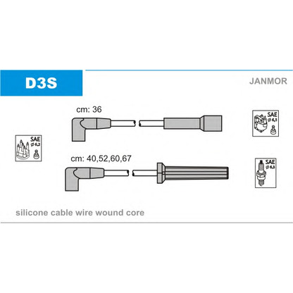 Foto Juego de cables de encendido JANMOR D3S