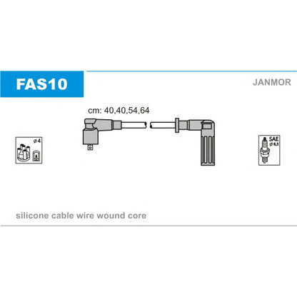 Photo Kit de câbles d'allumage JANMOR FAS10