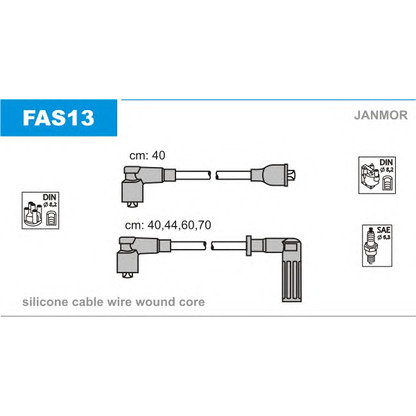Photo Kit de câbles d'allumage JANMOR FAS13