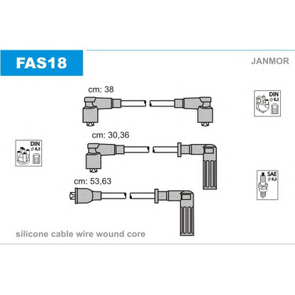 Photo Kit de câbles d'allumage JANMOR FAS18