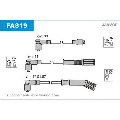Foto Zündleitungssatz JANMOR FAS19