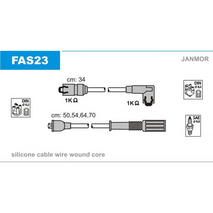 Photo Kit de câbles d'allumage JANMOR FAS23