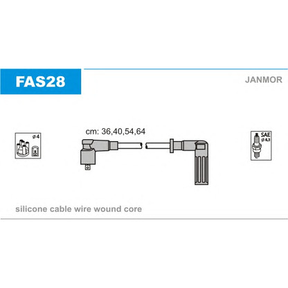 Photo Ignition Cable Kit JANMOR FAS28