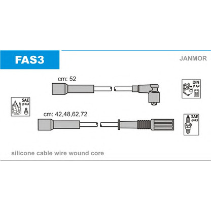 Photo Kit de câbles d'allumage JANMOR FAS3
