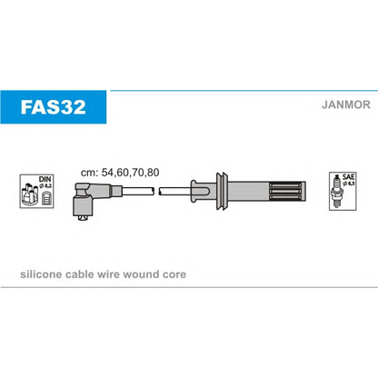 Photo Kit de câbles d'allumage JANMOR FAS32