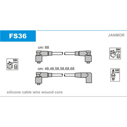 Photo Kit de câbles d'allumage JANMOR FS36