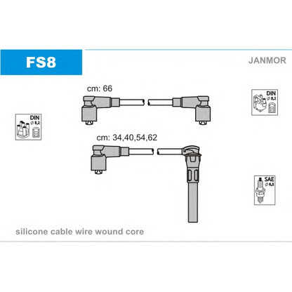 Photo Kit de câbles d'allumage JANMOR FS8