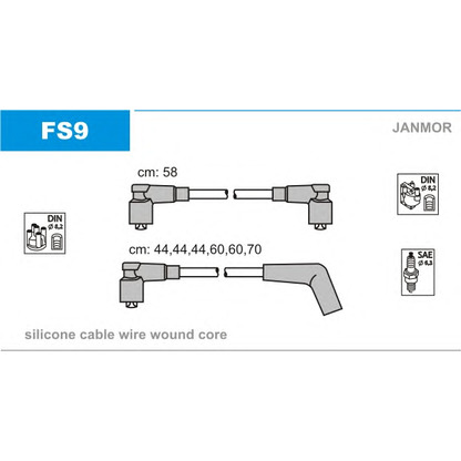 Photo Kit de câbles d'allumage JANMOR FS9