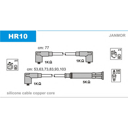 Photo Kit de câbles d'allumage JANMOR HR10