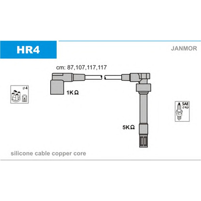 Foto Kit cavi accensione JANMOR HR4