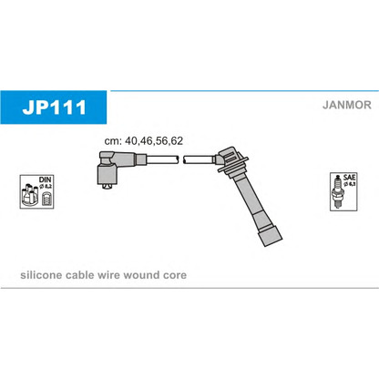 Фото Комплект проводов зажигания JANMOR JP111