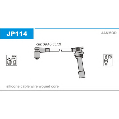 Photo Kit de câbles d'allumage JANMOR JP114