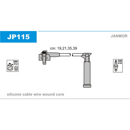 Photo Kit de câbles d'allumage JANMOR JP115