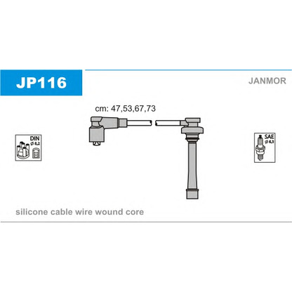 Foto Juego de cables de encendido JANMOR JP116