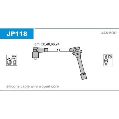Photo Kit de câbles d'allumage JANMOR JP118