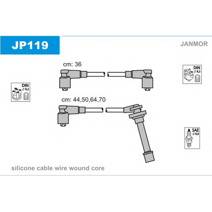 Photo Kit de câbles d'allumage JANMOR JP119